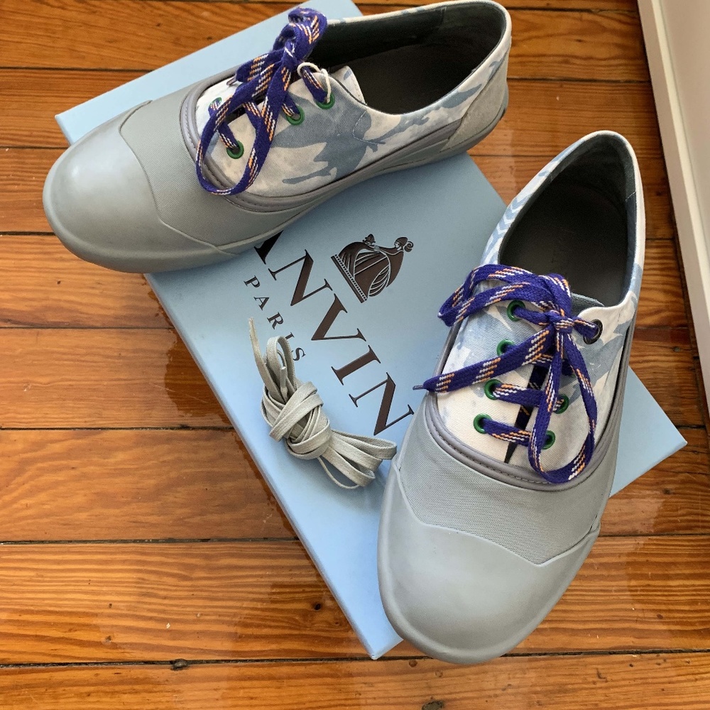 Lanvin Canvas Rubber-toe Sneakers